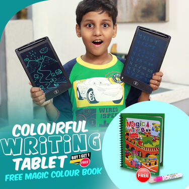 Colourful Writing Tablet Buy 1 Get 1 + Free Magic Colour Book