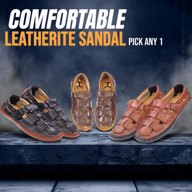 Comfortable Leatherite Sandals Pick Any 1 Free Sports Watch + Sunglasses (SW64)