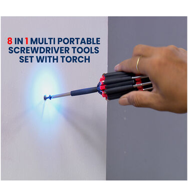 Drill Machine + 13 Pcs Bits + 8 in 1 Torch Screwdriver Set (PT2)