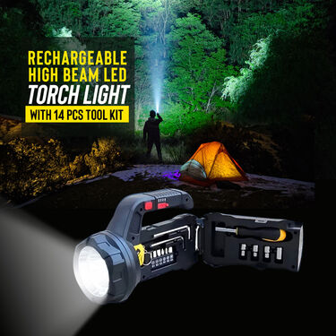 5 in 1 MultiFunctional LED Torch Light with 14 pcs Tool Kit (EL6)