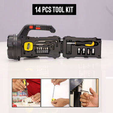 5 in 1 MultiFunctional LED Torch Light with 14 pcs Tool Kit (EL6)