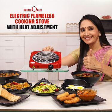 Electric Flameless Cooking Stove with Heat Adjustment (ECS4)