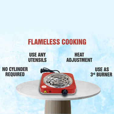 Electric Flameless Cooking Stove with Heat Adjustment (ECS4)