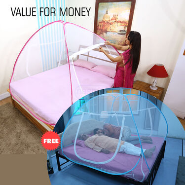 Foldable Double Bed Mosquito Net Buy 1 Get 1 Free (DMN2)