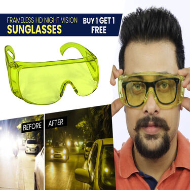 Frameless HD Night Vision Sunglasses - Buy 1 Get 1