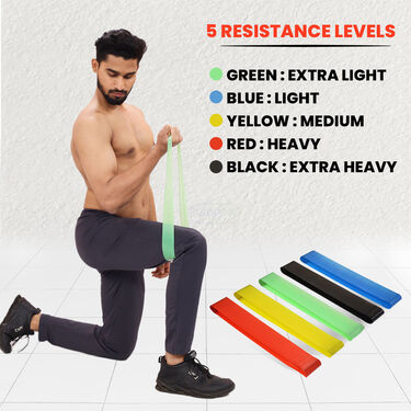 Pack of 5 Exercises Resistance Band (FAS21)