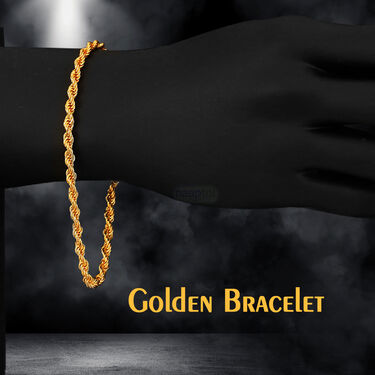 Golden Watch + Chain + Bracelet + Ring (MGWCBR13)