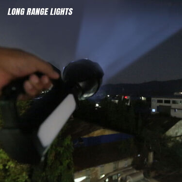 High Power long Range Rechargeable Torch with Emergency Light & Power Bank + Stand (EL5)