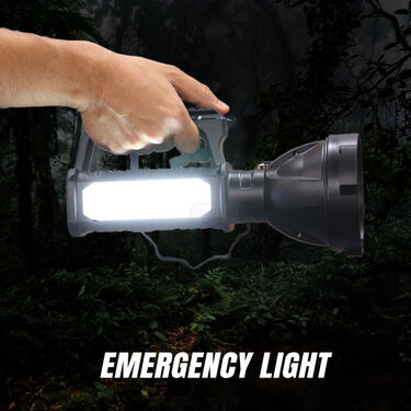 High Power long Range Rechargeable Torch with Emergency Light & Power Bank + Stand (EL5)