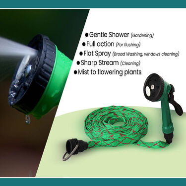 Hoze Pipe with Spray Gun + Rotating Jet Tap Free