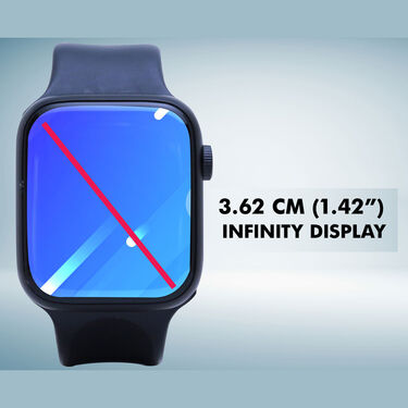 Infinity Display Calling Smart Watch I8 + Wireless Bluetooth Earpod with Inbuilt Charging Case M10 (BCSW5)