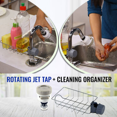 Kitchen Rotating Jet Tap with Holder