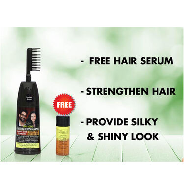 Looks21 Hair Colour Shampoo with Brush & Free Serum