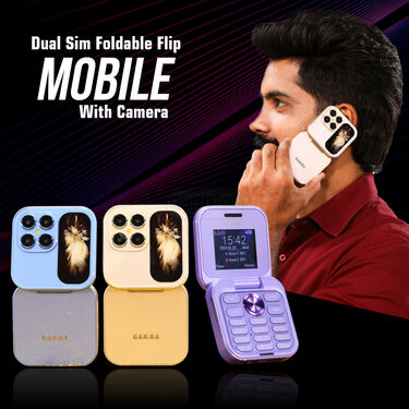 Dual Sim Foldable Flip Mobile With Camera - Gamma (M2 Mini)