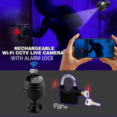 Magnetic Wi-Fi Live CCTV Camera with Alarm Lock (CCTV5)