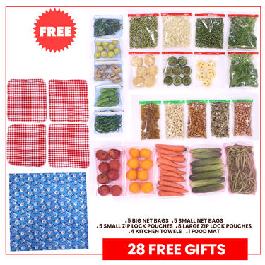 Mega Offer - 7 Pcs Waterproof Fridge Cover Set + 28 Free Gifts (7SF2)