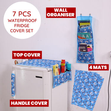 Mega Offer - 7 Pcs Waterproof Fridge Cover Set + 28 Free Gifts (7SF2)