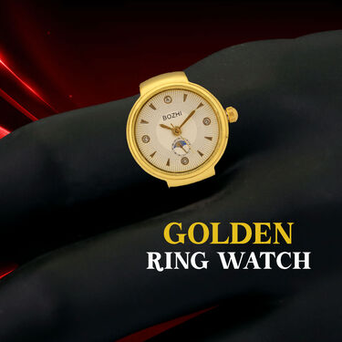 Golden Watch Ring + 2 Chain + Bracelet (GWR2CB)