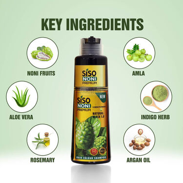 Noni Hair Color Shampoo with Free Anti Fade Hair Serum