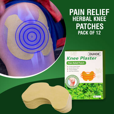 Pack of 12 Knee Pain Relief Herbal Patches (PRS34)