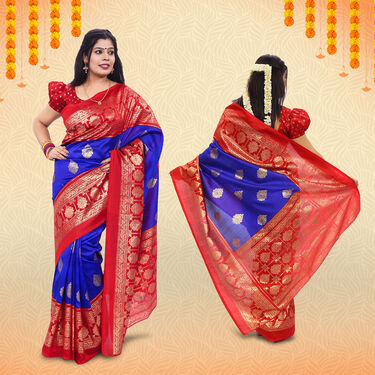 Pack of 4 Foil Work Sarees (4FPS1)