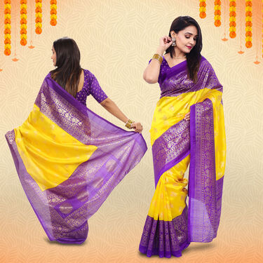 Pack of 4 Foil Work Sarees (4FPS1)