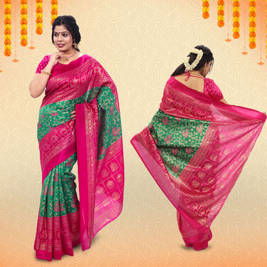 Pack of 4 Foil Work Sarees (4FPS1)