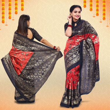 Pack of 4 Foil Work Sarees (4FPS1)