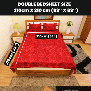 Pack of 5 Petals Double Bedsheets Set with 1 Bedsheet Set Free (5BS7+1)