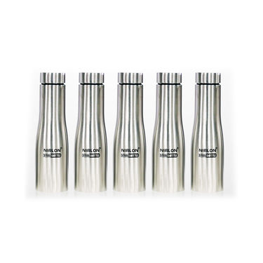 Pack of 5 Stainless Steel Designer Water Bottles