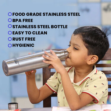 Pack of 6 Stainless Steel Water Bottles (6B7)