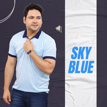 Pack Of 5 Collar T-Shirts With Golden Magnetic Watch (5PTW-3)
