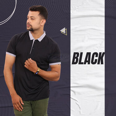 Pack Of 5 Collar T-Shirts With Golden Magnetic Watch (5PTW-3)