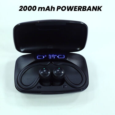 Perfect Fit Wireless Bluetooth Earpods with Inbuilt Powerbank And Screen