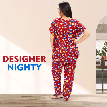Pick Any 1 Satin Kaftan Nightsuit (1NS3)