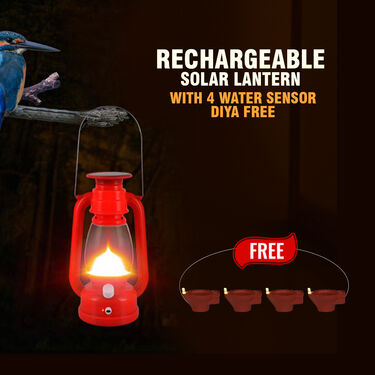 Rechargeable Emergency Lantern + 4 Free Water Sensor Diya