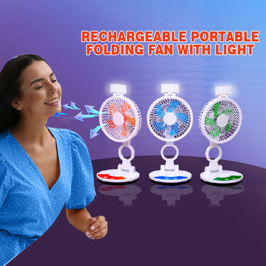 Rechargeable Portable Folding Fan with Light (IF6)