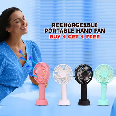 Rechargeable Portable Hand Fan - Buy 1 Get 1 (RF7)