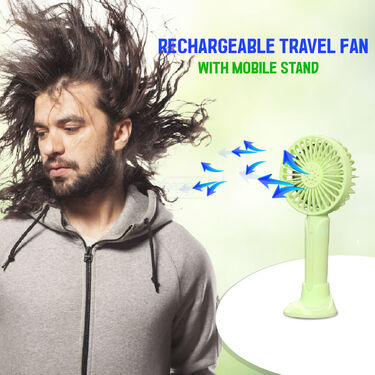 Rechargeable Travel Fan with mobile Stand (EF5)