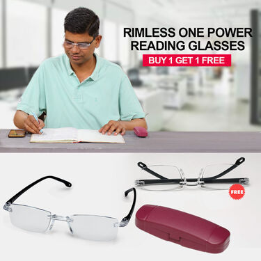 Rimless One Power Reading Glasses B1 G1 (2RG1)