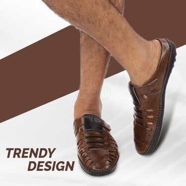 Stylish Leatherite Sandals Pick Any 1 + Free Sports Watch + Sunglasses + Golden Chain + Golden Bracelet (SDC1)
