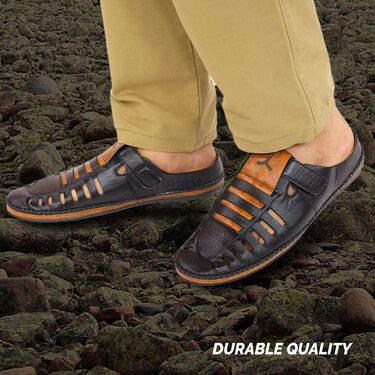 Stylish Leatherite Sandals Pick Any 1 + Free Sports Watch + Sunglasses + Golden Chain + Golden Bracelet (SDC1)