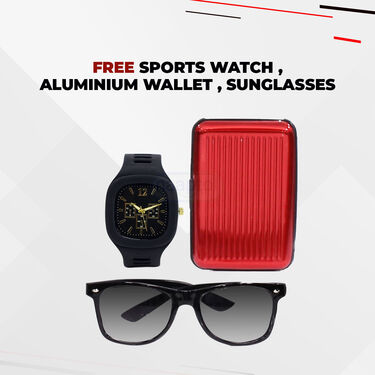 Pick Any 1 Sports Shoes With Free Sports Watch + Aluminium Wallet + Sunglasses (SSC2)