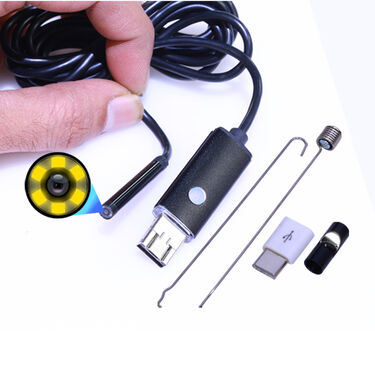 Smart Flexible Inspection Camera with LED Lights And 3 Attachments