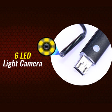 Smart Flexible Inspection Camera with LED Lights And 3 Attachments
