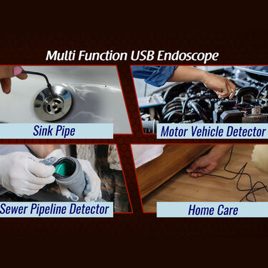 Smart Flexible Inspection Camera with LED Lights And 3 Attachments