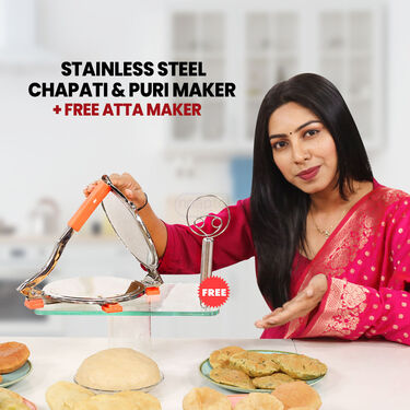 Chapati & Roti Maker + Free Dough Maker,Mixer (CP6)