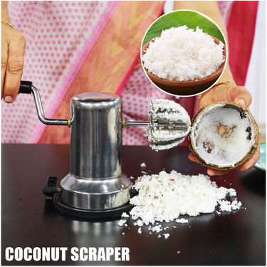 Stainless Steel Vada Maker + Coconut Scraper + 12 Cavity Idli Stand (SCI1)