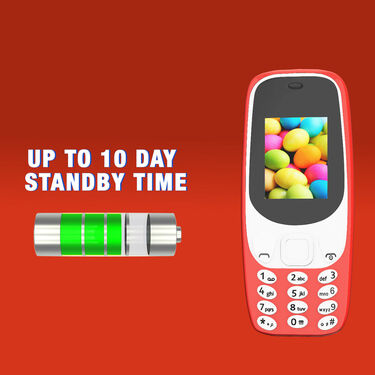 Stylish Big Battery Dual SIM Mobile + Free Stylish Watch (K3310)