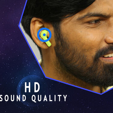 Transparent Wireless Earpod with an Inbuilt Screen with free Pocket Power Bank (PB12)